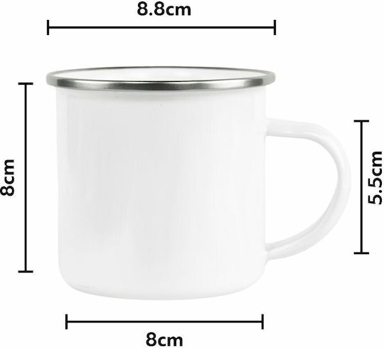 Koupakoupa Κούπα Εμαγιέ Λευκή 360ml Koupakoupa Κούπα Εμαγιέ Λευκή 360ml
