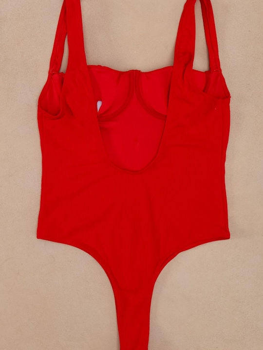 Luigi Padded Swimsuit Red