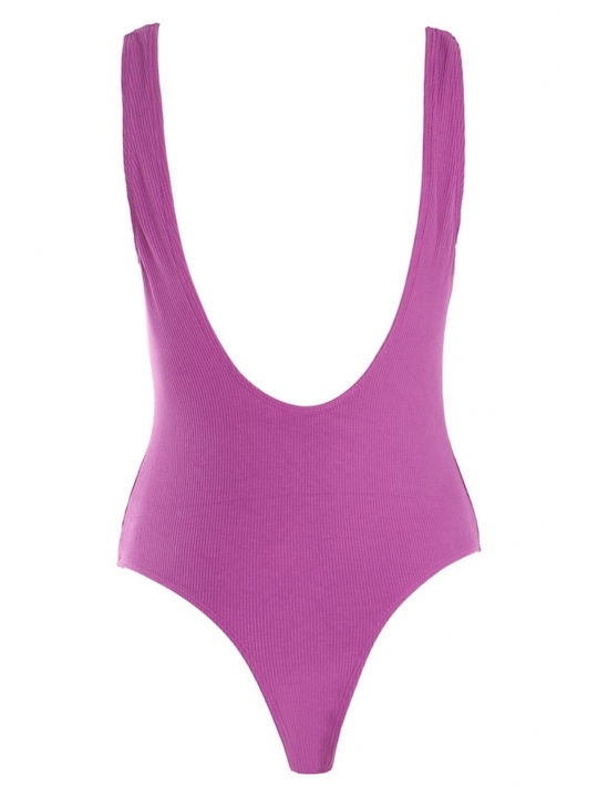 Luigi Padded Swimsuit Purple