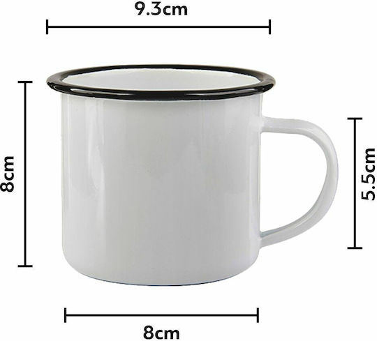 Koupakoupa Κούπα Εμαγιέ Λευκή 340ml
