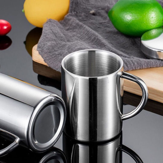 Koupakoupa Becher Metallisch Silber 300ml