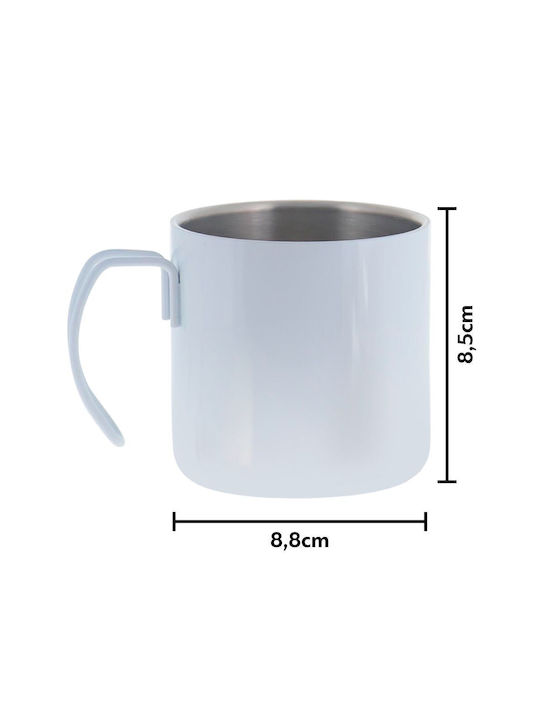 Koupakoupa Tasse Metallisch Silber 400ml 1Stück