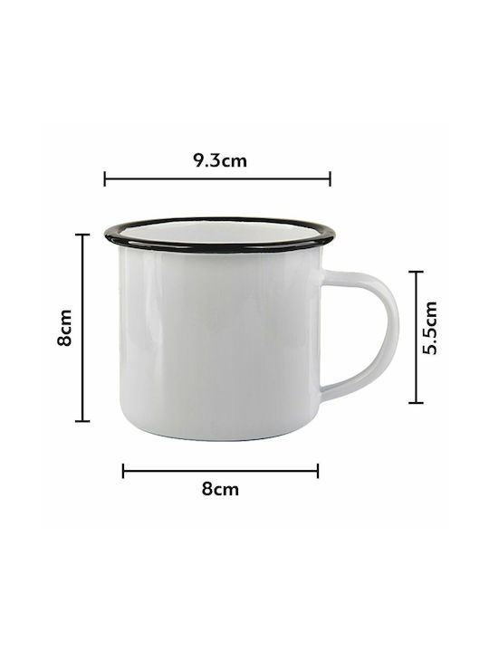Koupakoupa Becher Emaille Weiß 340ml