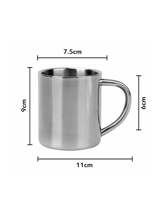 Koupakoupa Tasse Metallisch Silber 330ml 1Stück