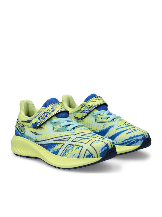 Pre-Noosa Kids Sports Shoes Running with Hoop & Loop Closure Yellow