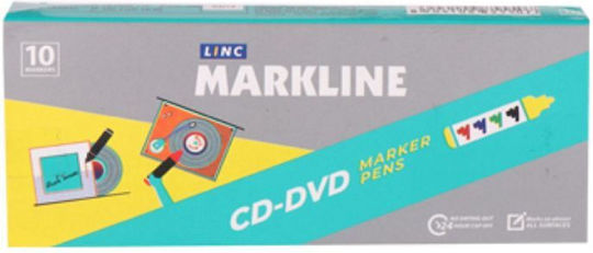 Linc CD/DVD Markers Blue 10pcs