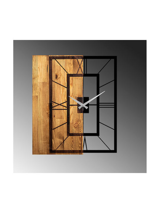 Wallity 3D Wanduhr Hölzernes Braun 49x3cm
