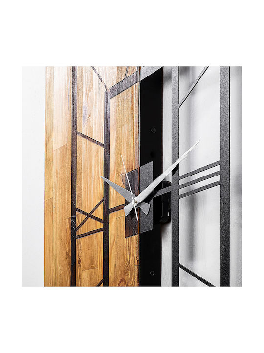 Wallity 3D Wanduhr Hölzernes Braun 49x3cm