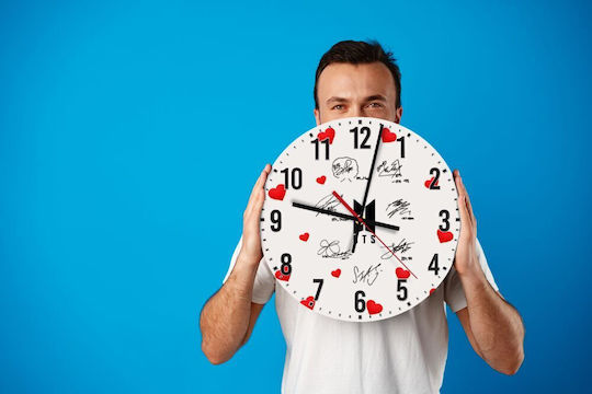 Koupakoupa Silent Wall Clock Wooden White Ø30cm