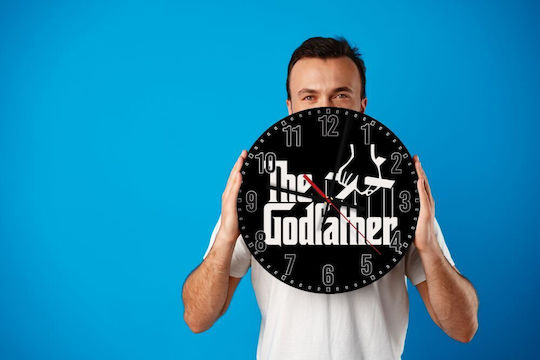 Koupakoupa Leise Wanduhr Hölzernes Schwarz Ø30cm