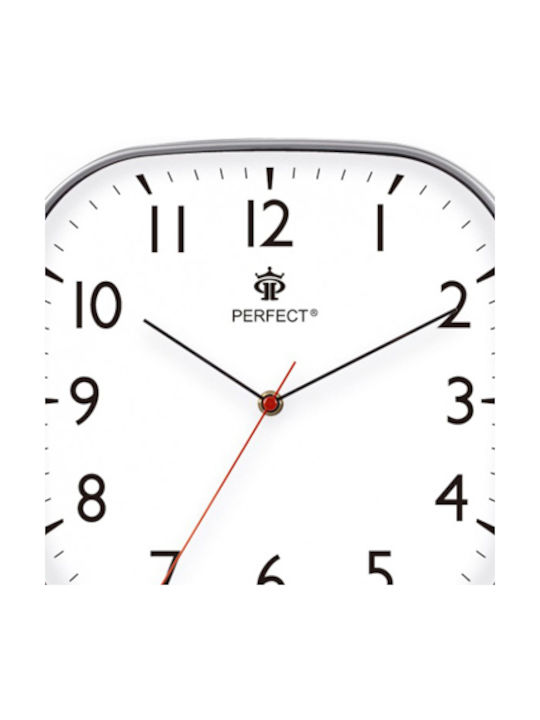 Wall Clock Plastic Silver Ø22cm