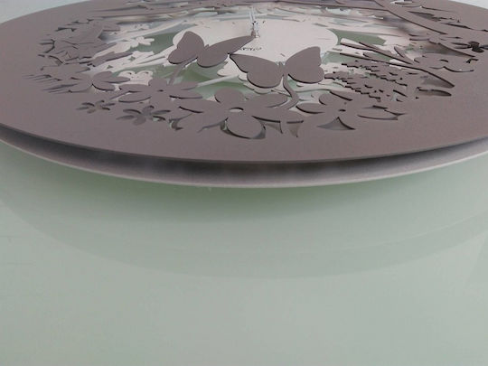 Arti E Mestieri 3D Wall Clock Metallic Gray