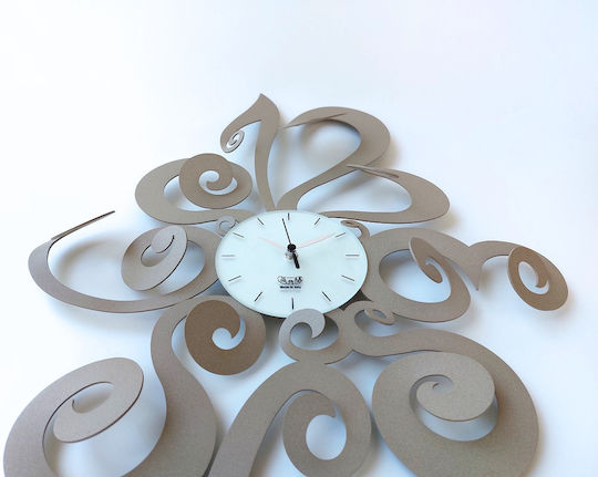 Arti E Mestieri 3D Ρολόι Τοίχου Μεταλλικό Μπρούτζινο 46x67cm