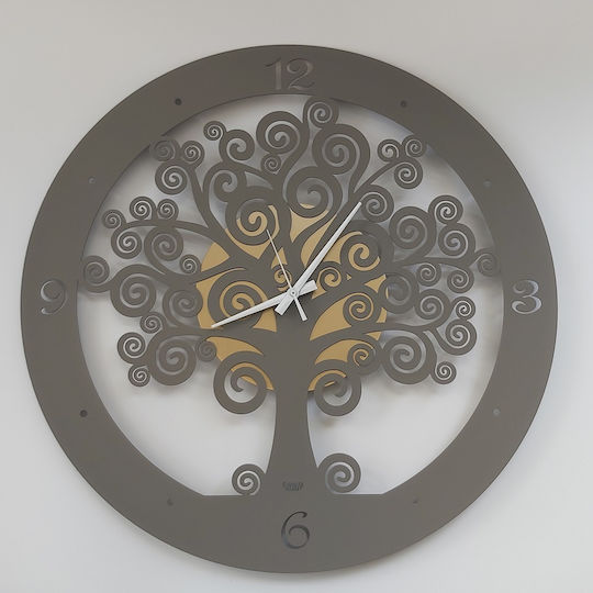Arti E Mestieri Wall Clock Metallic Gray