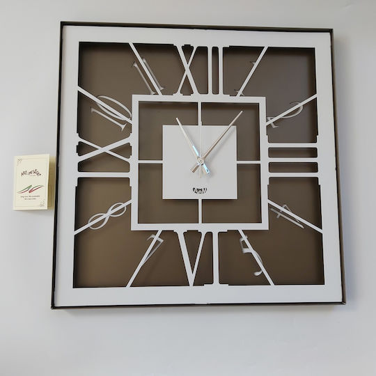 Arti E Mestieri Wall Clock Metallic Brown 50x50cm