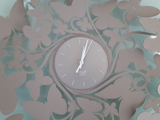 Arti E Mestieri 3D Wall Clock Metallic Gray Ø62cm