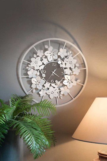 Arti E Mestieri 3D Wall Clock Metallic White