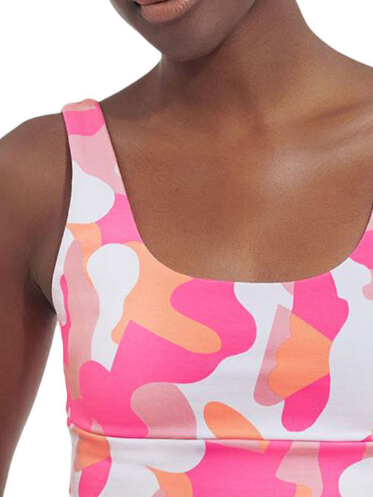 Zayley Bralette Print Γυναικείο Αθλητικό Μπουστάκι Ροζ