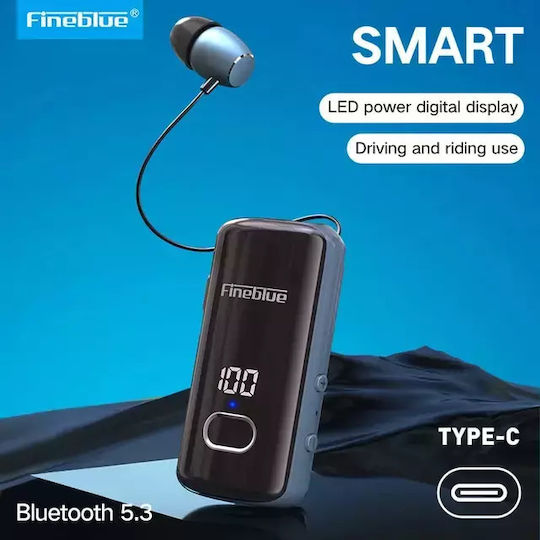 Fineblue F580 In-ear Bluetooth Handsfree Ακουστικό Μαύρο
