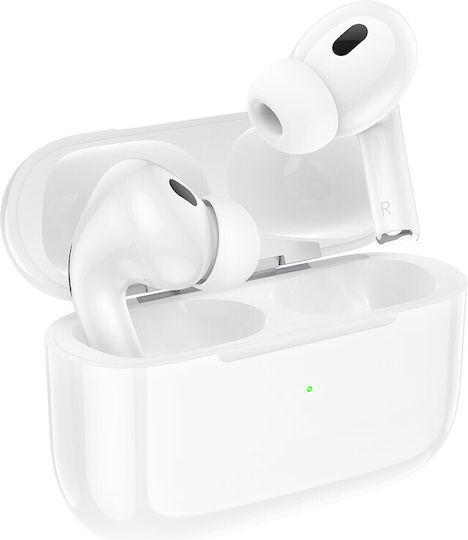 Borofone BW36 In-ear Bluetooth Handsfree Căști cu Carcasă de Încărcare Alb