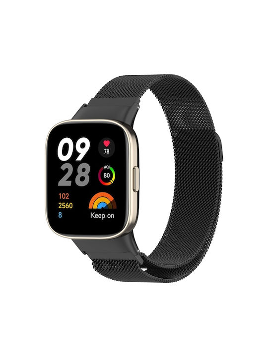 Strap Stainless Steel Black (Xiaomi Mi Watch Lite 3 / Redmi Watch 3)