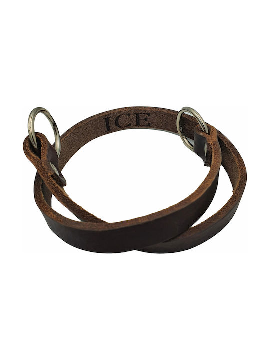 ByLeather Πνίχτης Σκύλου Δερμάτινος Δερμάτινο σε Καφέ χρώμα Small