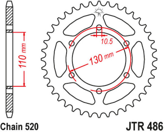JT Sprockets Rear Sprocket for Yamaha MT-03