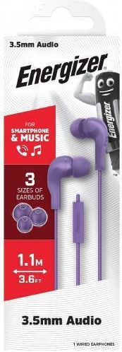 Energizer CIA5 In-Ear Freihändig Kopfhörer mit Stecker 3.5mm Lila