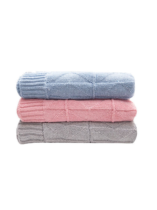 Viopros Blanket Nursery Swaddling Blankets Knitted Gray 70x90cm