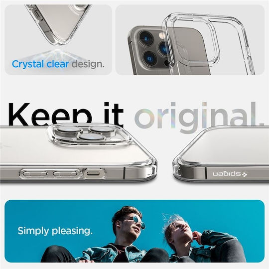 Spigen Crystal Hybrid Umschlag Rückseite Silikon Transparent (iPhone 14 Pro Max)