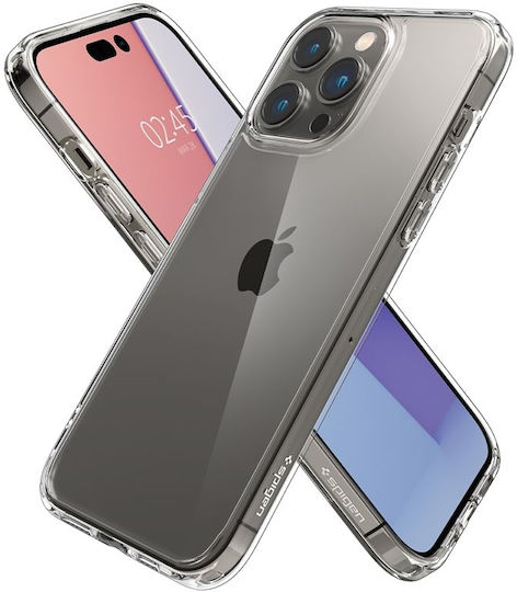 Spigen Crystal Hybrid Umschlag Rückseite Silikon Transparent (iPhone 14 Pro Max)