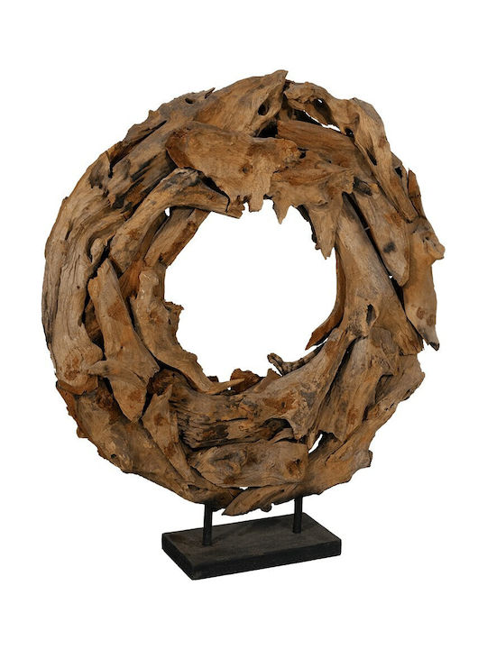 Διακοσμητικό Στεφάνι από Ξύλο 71x60x12cm