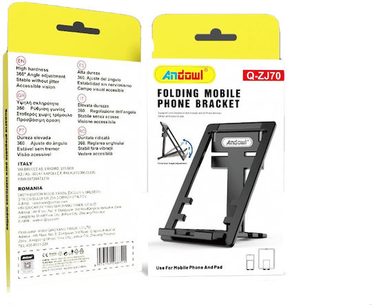 Andowl Qzj70 Desk Stand for Mobile in Black color