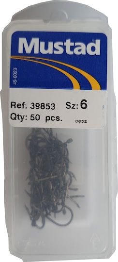 Mustad 39853 Αγκίστρι Ψαρέματος Σετ 50τμχ No3