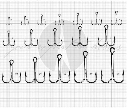 VMC Round Treble 9649 NI Fishing Hooks Set 100pcs No7