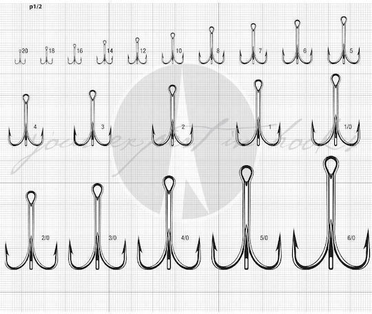 VMC O' Shaughnessy Treble 9617 BZ Fishing Hooks Set 100pcs No7