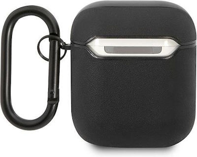 Mercedes-Benz AMA2SLWK Case Leather with Hook in Black color for Apple AirPods 1 / AirPods 2