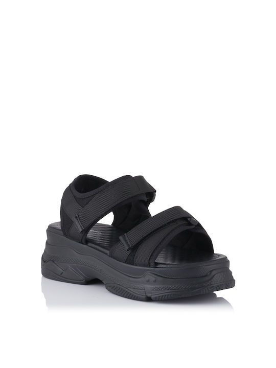 Plato Women's Flat Sandals in Black Color