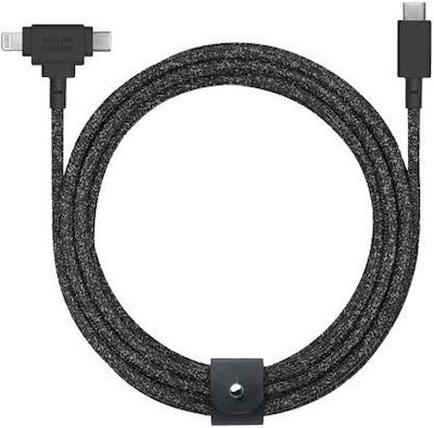 Native Union Belt USB to Type-C / Lightning Cable Κίτρινο 1.8m