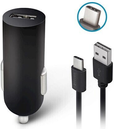 Forever Car charger 2A & Type-C Cable Black Încărcător Auto 2A cu un Port: 1xUSB împreună cu Cablu Type-C Negru Culoare