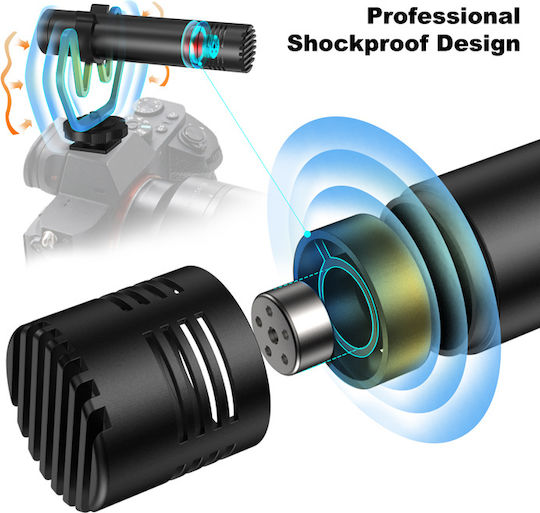 Synco Mic-M1 Electret Μικρόφωνο Shock Mounted για Φωνητικά