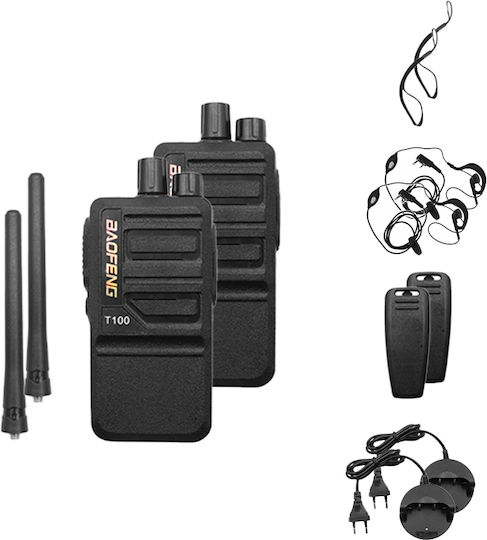 Baofeng BF-T100 Wireless Transceiver UHF/VHF 8W without Screen Set of 2pcs