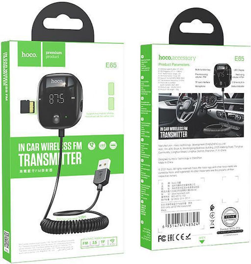 Hoco FM Car Transmitter E65 with AUX / Bluetooth