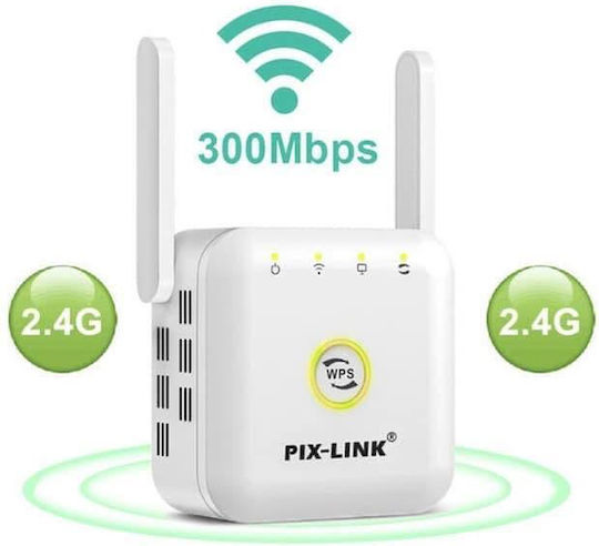 Pix-Link LV-WR22 WiFi Extender Single Band (2.4GHz) 300Mbps White