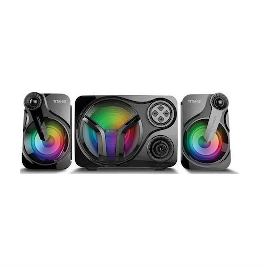 Sonic Gear Titan 3 2.1 Wireless Speakers with Bluetooth 6W Black