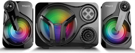 Sonic Gear Titan 3 2.1 Wireless Speakers with Bluetooth 6W Black