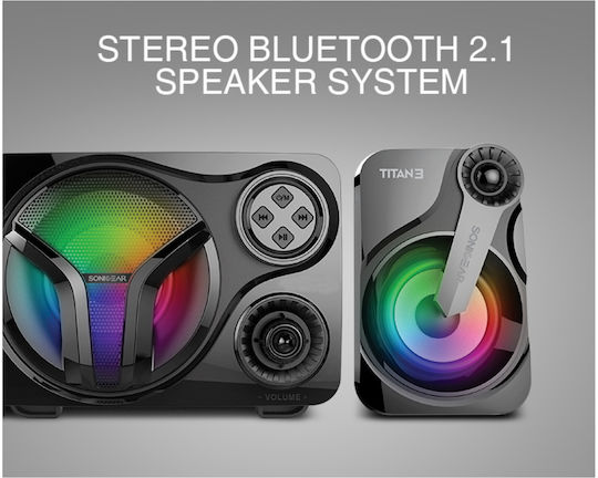 Sonic Gear Titan 3 2.1 Wireless Speakers with Bluetooth 6W Black