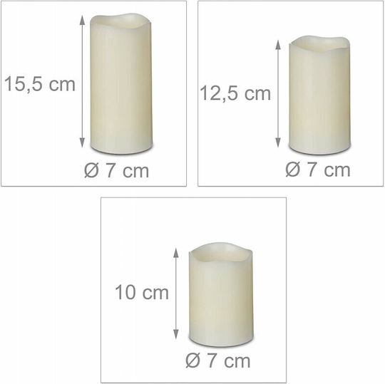 Relaxdays Decorative Lamp Wax Polish White
