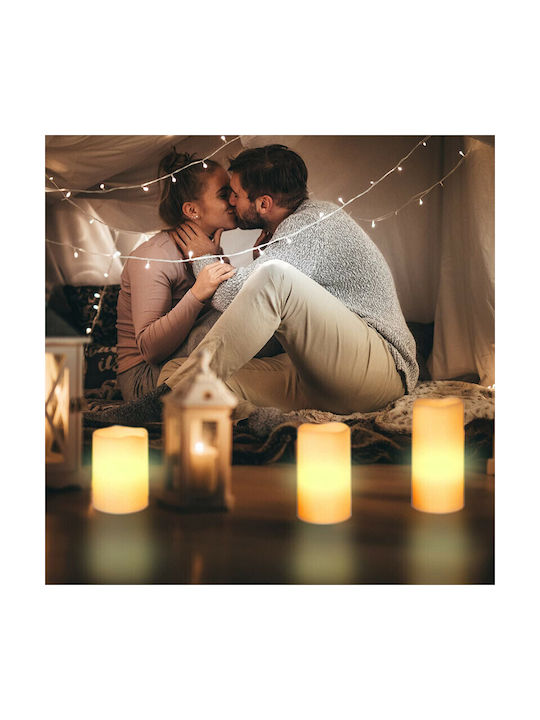 Relaxdays Διακοσμητικό Φωτιστικό LED Θερμό Λευκό Κερί