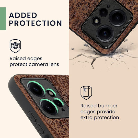 KWmobile Back Cover Ξύλινο Καφέ (Redmi Note 12 4G)